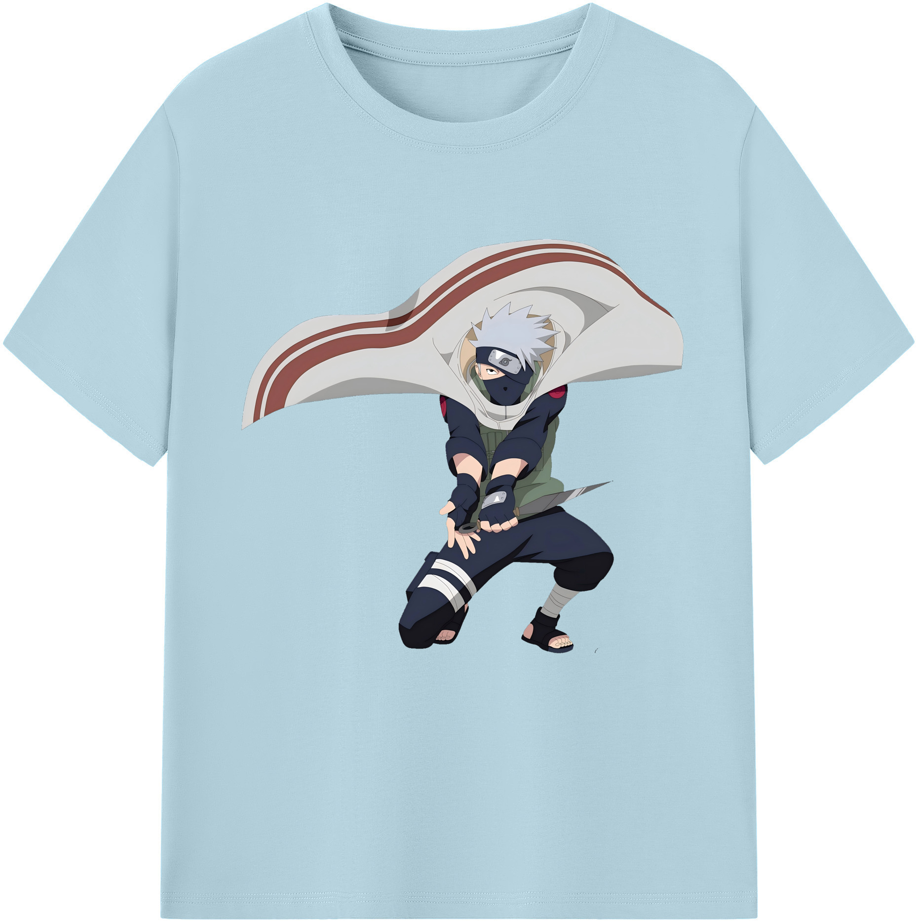 NARUTO -ナルト- はたけ カカシ Hatake Kakashi 綿100％半袖Tシャツ（フロントプリント）